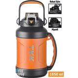 Vagonlife Tkk 1650 ml Profesyonel Kamp Matarası - Turuncu