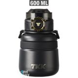 Vagonlife TKK 2029 600 ml Siyah Çelik Termos