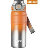 Vagonlife Tkk 500 ml Çelik Termos Çift Kullanım Pipetli/rahat Içim -12/24 Sıcak-Soğuk- Yalıtım -2022500ML - Turuncu