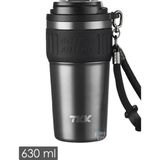 Vagonlife Tkk 630 ml Özel Seri Çelik Mug Kahve Bardağı Pipetli rahat Içim 6 Saat Sıcak 12 Saat Soğuk Termos -2023 630 ml - Antrasit