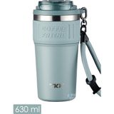 Vagonlife Tkk 630 ml Özel Seri Çelik Mug Kahve Bardağı Pipetli rahat Içim 6 Saat Sıcak 12 Saat Soğuk Termos -2023 630 ml - Turkuaz