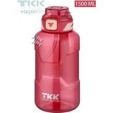 Vagonlife TKK T-1021 Pipetli Filtreli Tritan Matara 1500 ml Kırmızı
