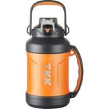 Vagonlife Tkk Yeni Koleksiyon Mega Boy 1650ML Pipetli/pipetsiz Kullanım Askılı Paslanmaz Çelik Termos Matara - Turuncu