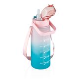 Vagonlife Tritan Su Matarası Pembe-Turkuaz 1500 ml