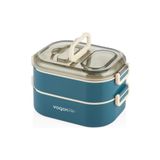Vagonlife Vagon Life 1000ML Lunchbox Çift Katlı 3 Bölmeli Çelik Sefer Tası Yemek Kutusu Beslenme Kabı