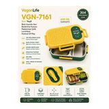 Vagonlife Vgn-7161 Blok Uyumlu Sarı Yeşil Paslanmaz Çelik Lunch Box Beslenme Kutusu