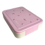 Vagonlife VGN1265 5 Bölmeli Beslenme Yemek Kabı- Lunch Box 1330 ml Çiçek Pembe