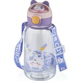 Vagonlife Vgn2021 760 Ml Kedi Figürlü Su Matarası-Mor