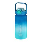 Vagonlife Vgn2213-T Mavi-Turkuaz 1500Ml Pipetli/Pipetsiz Kullanim Cift Renk Softtouch Motivasyon Matarasi
