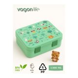 Vagonlife - Yeni Nesil Çocuk Beslenme Kutusu Tek Katlı - Bölmeli Lunch Box - 1300 Ml. (Plastik PP5 Malzeme)