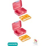 VAGONLİFE2Lİ Beslenme Kutusu (2 Adet Gönderilecektir) - Pembe