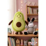 vagontoys Avokado ve Sevimli Eşek Peluş Oyuncak İkili Set Uyku Arkadaşı – 35 cm & 25 cm Yumuşak Yıkanabilir Komik Hediye