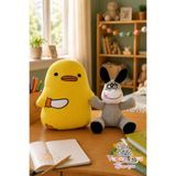 vagontoys Katil Civciv ve Sevimli Eşek Peluş Oyuncak İkili Set Uyku Arkadaşı – 30 cm & 25 cm Yumuşak Yıkanabilir Komik Hediye