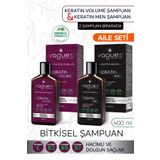 Vagues Premium Care Bitkisel Şampuan Aile Seti / Keratin Volume şampuan + Keratim Men Şampuan Extra Saç Bakımı
