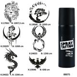 Vahşi Güzellikler Spray Tattoo Geçici Dövme Seti Dark Sprey Dövme Kiti