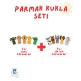 Vahşi Hayvanlar ve Çiftlik Hayvanları Parmak Kukla Seti 10'lu