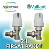 "Vaillant Köşe Termostatik Radyatör Vanası 1/2"" (2'li Paket)"