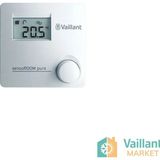 Vaillant Sensoroom Pure Vrt 50/2 Dijital Modülasyonlu Oda Termostatı (Kablolu) (Kablo Çekilmelidir.)
