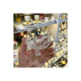 Vakıf home 1 Adet Kristal Ayaklı El İşi Gold Kahve Yanı Su Bardağı 250 ml Bohemia