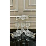 Vakıf Home 6 Adet Kristal Ayaklı Kesme El Işi Gold Kahve Yanı Su Bardağı 180 cc - 180 ml