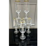 Vakıf home Bohemia Kristal Ayaklı Gold Kahve Yanı Su Bardağı