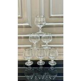 Vakıf Home Bohemia Kristal Ayaklı Platin Renk Kesme El Işi Kahve Yanı Su Bardağı 250 ml - 6 Adet