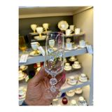 Vakıf home Bohemia Kristal Ayaklı Sade İncili Kahve Yanı Su Bardağı