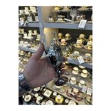 Vakıf home Bohemia Kristal İncili Titanyum Platin Ayaklı Kahve Yanı Su Bardağı