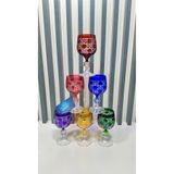 Vakıf home Bohemia Kristal Renkli El İşi Kahve Yanı Su Bardağı
