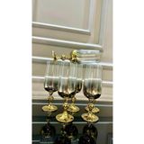 Vakıf home Bohemia Kristal Titanyum Gold 6 Adet Kahve Yanı Su Bardağı