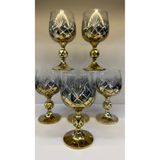 Vakıf home Bohemia Kristal Titanyum Gold Kahve Yanı Su Bardağı Ayaklı