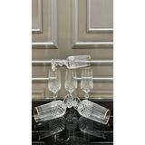Vakıf Home Kristal Ayaklı Kesme Elişi Gold Kahve Yanı Su Bardağı 180 ml - 6 Adet - Beyaz - Altın