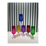 Vakıf home Kristal Ayaklı Renkli El İşi Kahve Yanı Su Bardağı