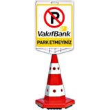 Vakıfbank Logo Çift Taraf Baskı Trafik Koni Seti Trafik Dubası