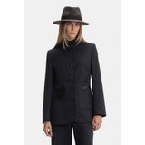 Vakko Anthracite Stand Collar Jacket - 36 - Gri