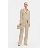 Vakko Beige Double-Breasted Lapel Jacket - 44 - Bej