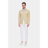 Vakko Beige Linen Cotton Jacket - 2XL - Bej