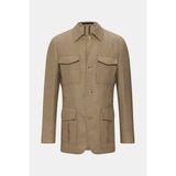 Vakko Beige Notch Lapel Jacket - 56 - Bej