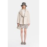 Vakko Beige Pea Coat - 42 - Bej
