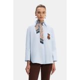 Vakko Blue Applique Pocket Shirt - 38 - Mavi