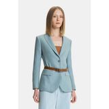 Vakko Blue Silk Jacket - 44 - Mavi