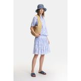 Vakko Blue Striped Midi Skirt - Mavi - 34