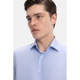 Vakko Blue Twill Shirt - 44 - Mavi