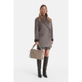 Vakko Brown Double-Breasted Pea Coat - 40 - Kahverengi
