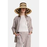 Vakko Brown Striped Jacket - 40 - Kahverengi