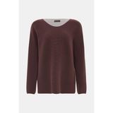 Vakko Burgundy Boat Neck Knit Sweater - Kırmızı - XS