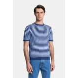Vakko By Danıele Fıesolı Blue Round Neck Short Sleeve T-Shirt - Mavi