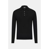 Vakko By Danıele Fıesolı Buttoned Polo Collar Long Sleeve Cashmere Knitwear - Siyah - XL