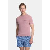 Vakko By Danıele Fıesolı Dusty Rose Round Neck Short Sleeve T-Shirt - Pembe