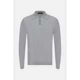 Vakko By Danıele Fıesolı Grey Polo Collar Knit Sweater - Gri - M